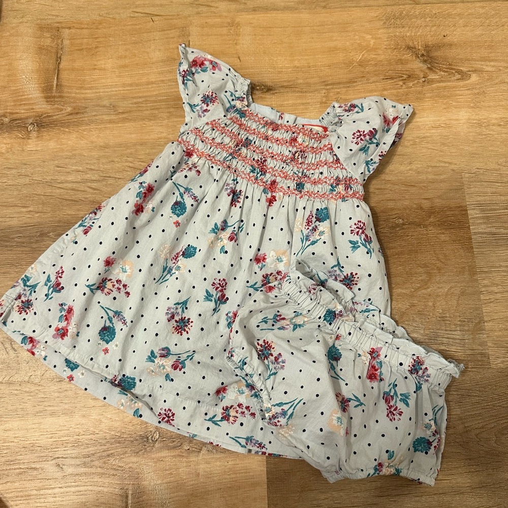 Ruby and bloom baby girl dress with bloomers 9 months